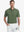 Model in DARK GREEN Jacquard Polo posing with golf club — active and athletic on the front view