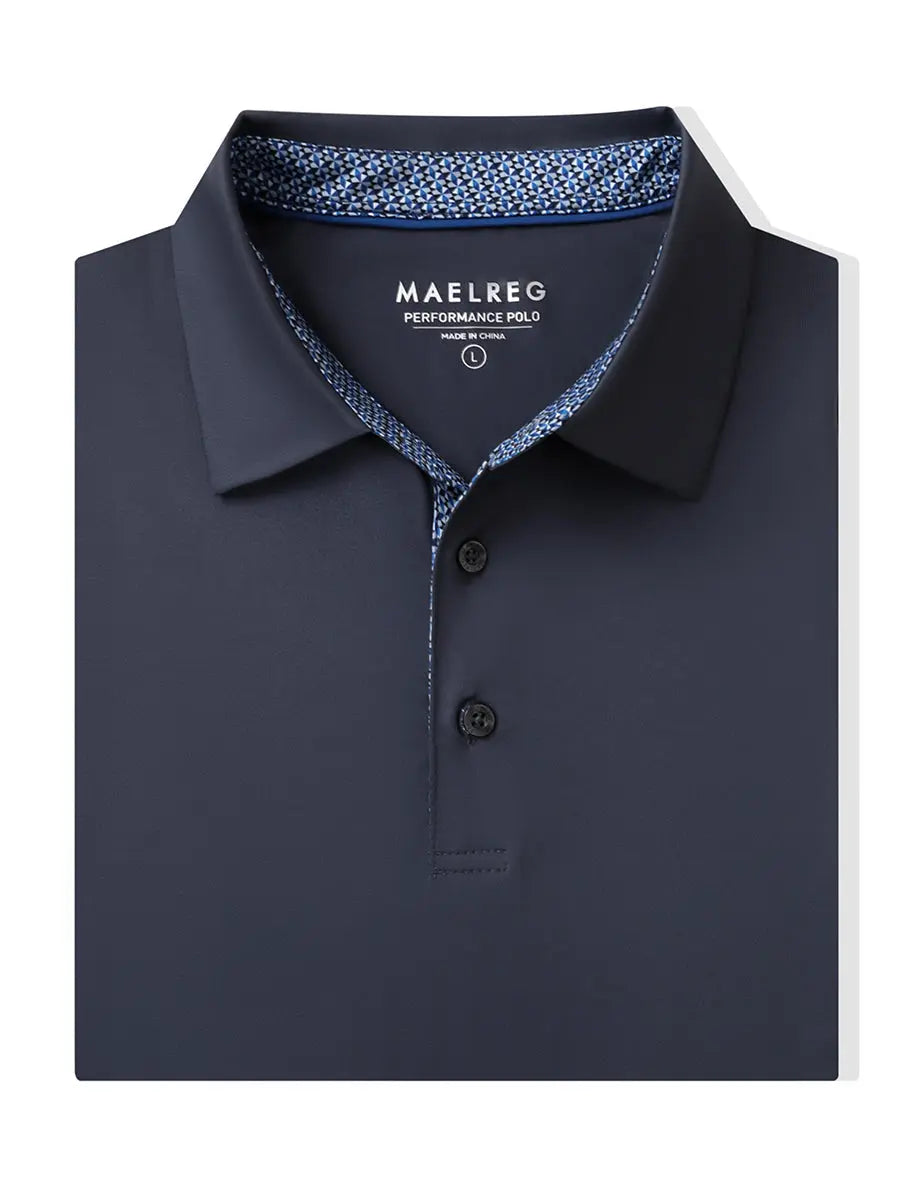 Folded Dark Grey Everyday Classic Solid Polo neatly laid out for display