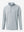 Heather Pinstripe Brushed Dry Fit Quarter Zip Pullover in lunar rock melange, 3D front chest view with quarter zip design