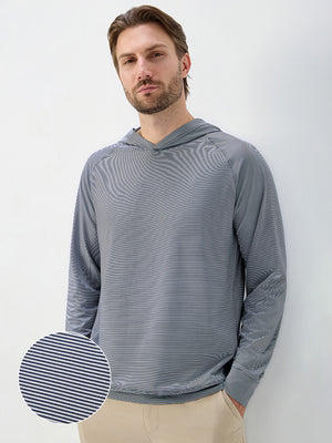 Pin Stripes Lightweight Hoodies Sweatshirts with Pockets