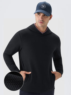 Texture Pullover Hoodie with Pockets