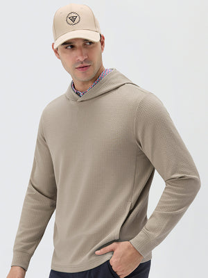 Texture Pullover Hoodie with Pockets