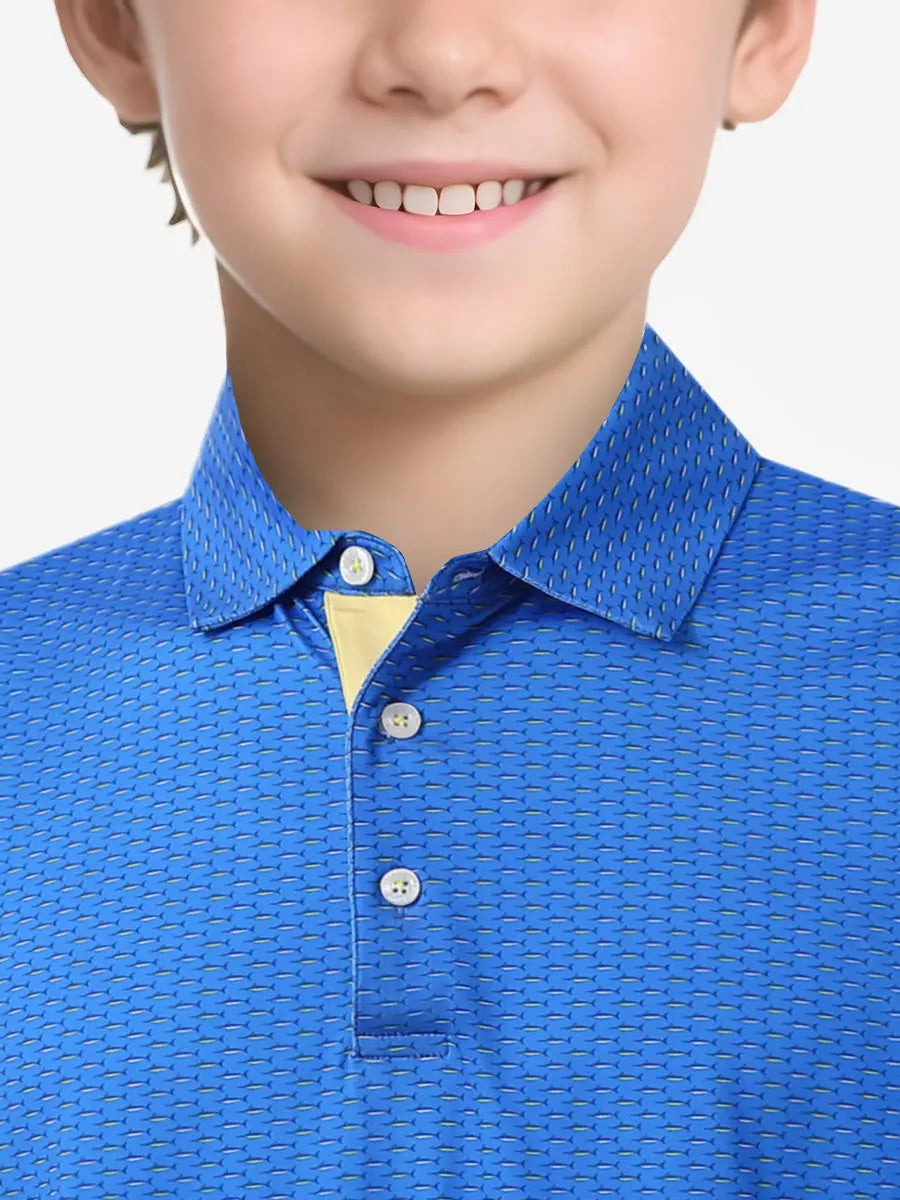 Stylish Print Boys Polo Shirts MAELREG | Performance Golf Apparel