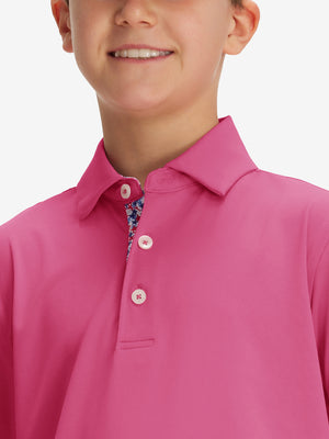 Boys Quick Dry Fit Athletic Solid Polo Shirts