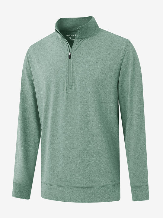 Quarter Zip Melange Pullover