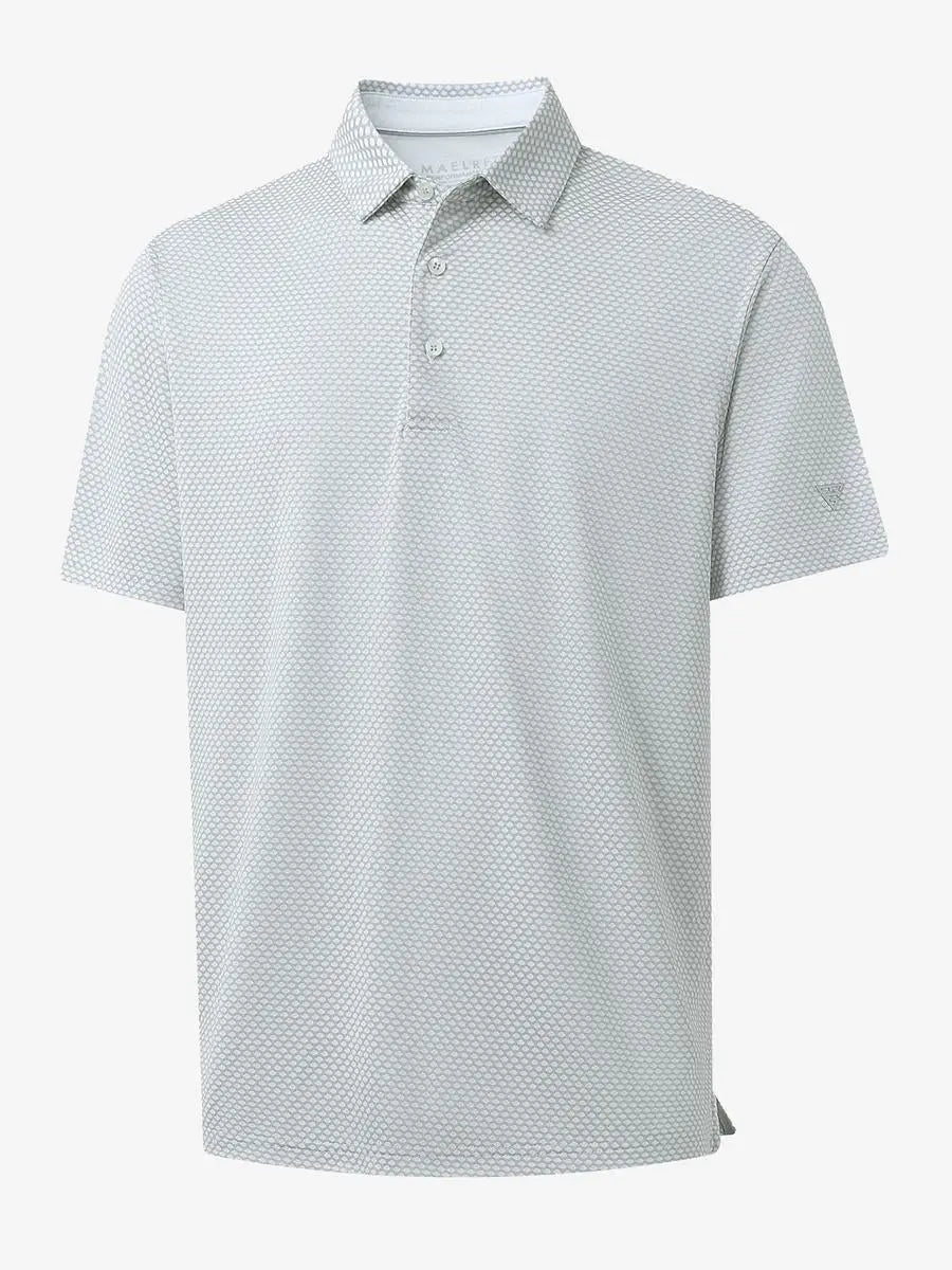 LIGHT GREY Your Favorite Jacquard Polo 3D product render
