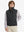 Model wearing boys full-zip fleece-lined puffer vest, hand in side pocket, relaxed fit in black