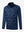 Clean 3D front view of boys windproof puffer jacket with pockets, showcasing shape in dark blue.