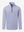 Front 3D view of two tone pique cotton blend q-zip featuring a clean sky blue finish