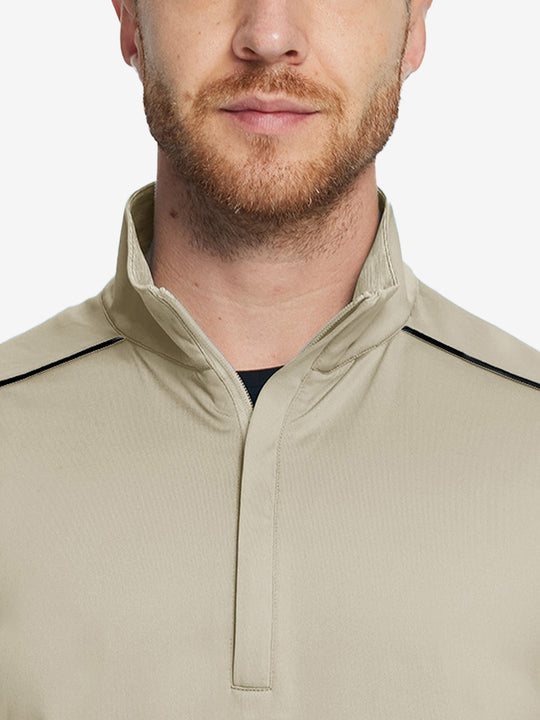 Stretch Solid Fleece Quarter-Zip Vest