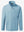 Winter thermal outdoor water resistant fleece jacket in misty blue, front 3D view highlighting clean structure and fabric