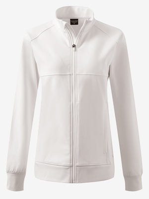 Women's Water-Resistant Stretch Fleece Lined Jacket in oyster gray , 3D product view