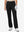 Front lower body shot of model wearing black women's regular fit stretchy golf pants