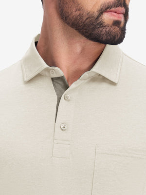 Performance Heather Contrast Collar Polo Shirts