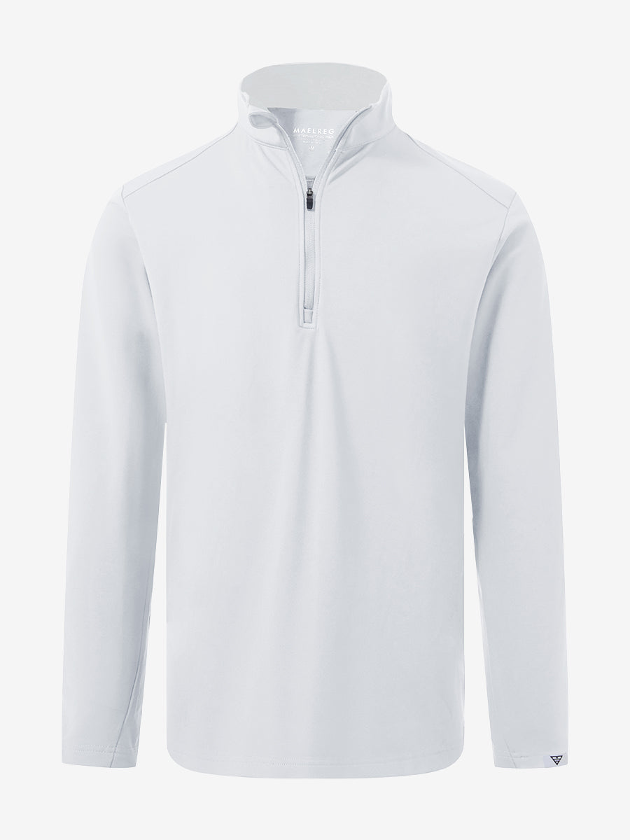 Classic Solid Pocket Fleece Quarter Zip Pullover