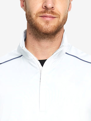 Stretch Solid Fleece Quarter-Zip Vest