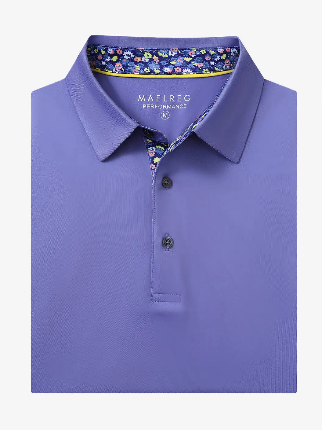 Folded Bluish Violet Everyday Classic Solid Polo neatly laid out for display