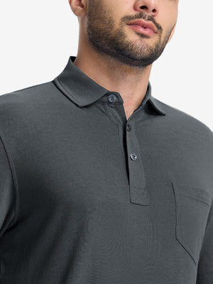 Comfy Cotton Blend Polo Shirts with Pocket