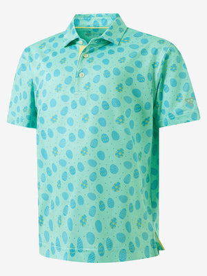 Youth Print Stretch Lightweight Polo Shirts