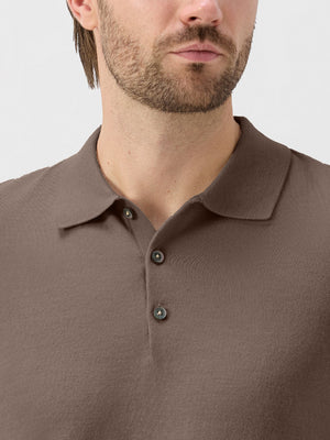 Long Sleeve Pure Merino Wool Knit Soft Polo Shirts