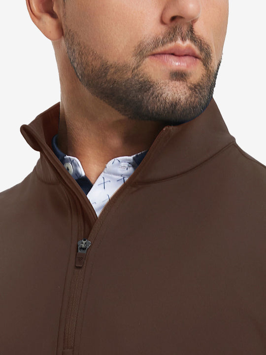 Ultra-Soft Brushed Fleece Lining Quarter zip Sweatshirt