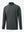 3D front display of Men’s Long Sleeve Mock Turtleneck Shirt in Dark Grey Heather, clean and modern fit.