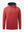 3D front view of the dry fit stretchy sweatshirts hoodie in red, sleek and flexible design.