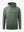 3D front view of the dry fit stretchy sweatshirts hoodie in olive green, sleek and flexible design.