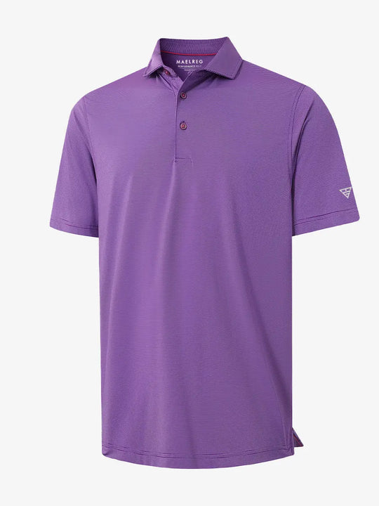 Folded LILAC STRIPE Pinstripe Jersey Performance Polo neatly displayed								

