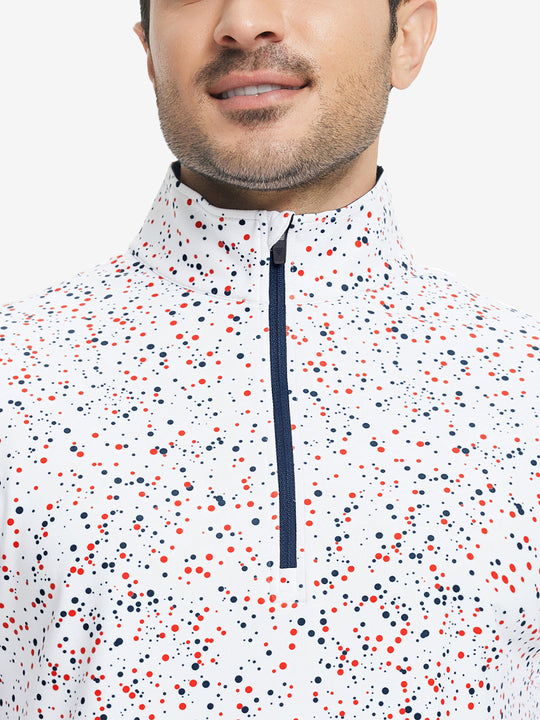 Full Print Lightweight Quarter Zip Pullover