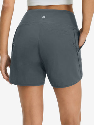 Women's High Waist 2 in 1 Quick Dry Shorts with 7 Pockets