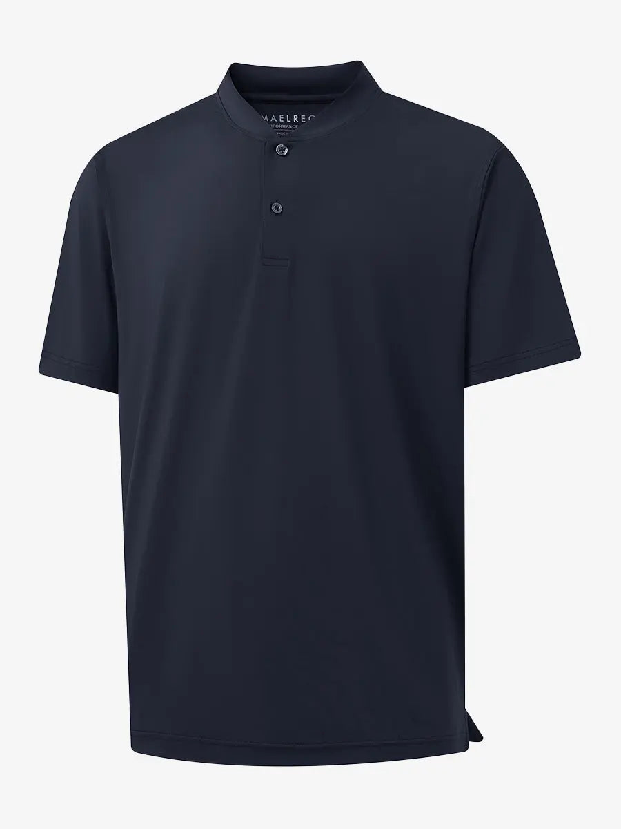 3D rendering of Everyday Collarless Jersey Shirt in DARK GREY.