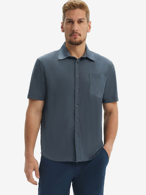 Cool Print Plain Button Up Shirts
