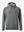 3D front view of the classic heather pullover hoodie in grey melange, simple and relaxed athletic fit.