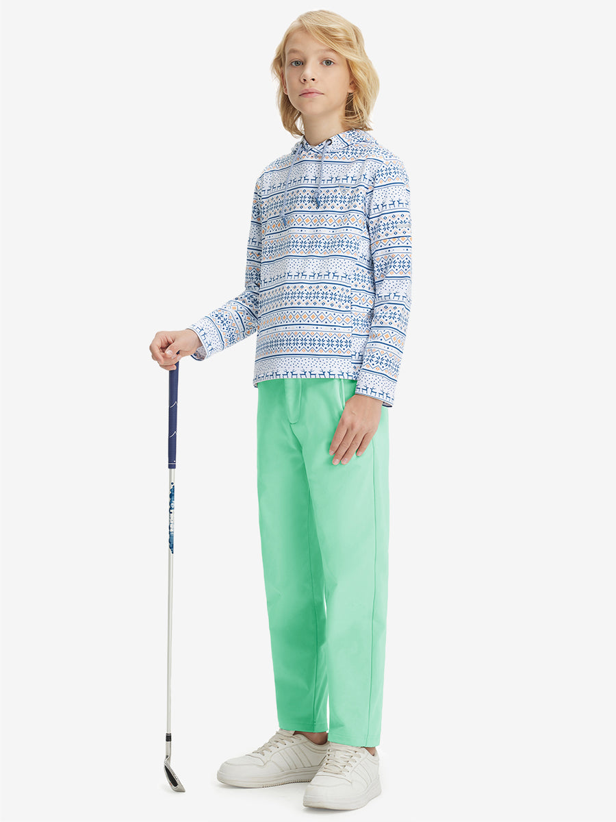Boys Stretch Fleece Lined Casual Golf Pants