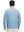 Back view of lightweight water-resistant outerwear jacket on model, showing light blue design