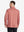 Half-body front shot, model holding golf club in BRICK MELANGE Moisture Wicking Quarter Zip Pullover.
