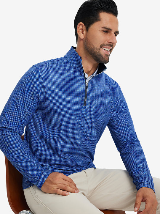 Full Print Lightweight Quarter Zip Pullover