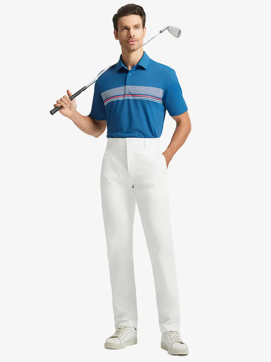 Back pocket detail of Water Repellent 8 Pockets Pants in WHITE，showcasing pocket functionality.