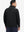 Back upper-body view of water-resistant zip up golf jacket on model, shown in black.