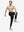 Model wearing black superion softness mesh joggers with zipper pockets in motion
