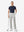 Front full body shot of model with golf gear wearing silver grey women's regular fit stretchy golf pants
