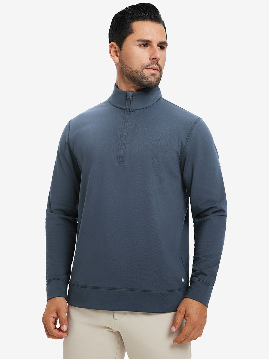 Ultra-Soft Brushed Fleece Lining Quarter zip Sweatshirt