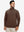 Ultra-Soft Brushed Fleece Lining Quarter Zip Sweatshirt in coffee brown, front upper body view