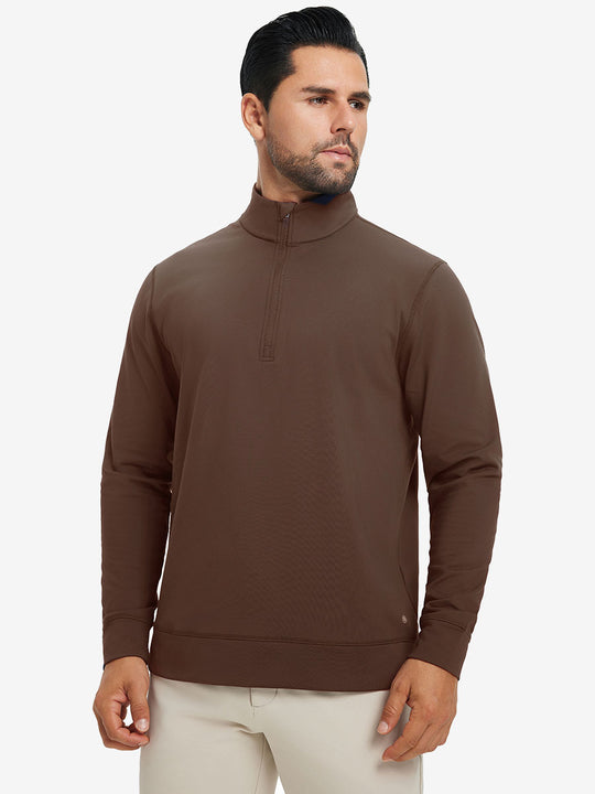 Ultra-Soft Brushed Fleece Lining Quarter zip Sweatshirt
