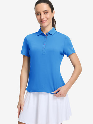 Women’s 5 Buttons Collared Polo Shirts