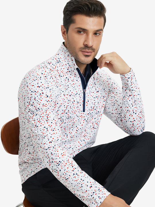 Full Print Lightweight Quarter Zip Pullover