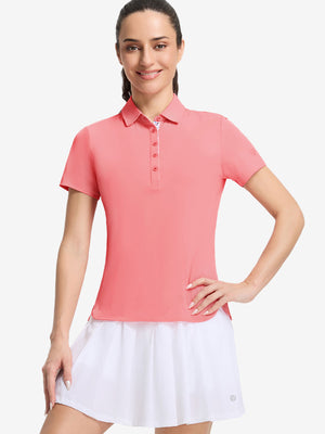 Women’s 5 Buttons Collared Polo Shirts