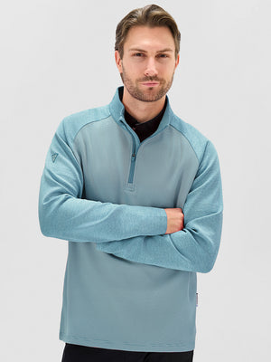 Colorblock Stripe Raglan Quarter Zip