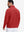 Back upper body view of Fleece lined golf quarter zip with smooth red finish